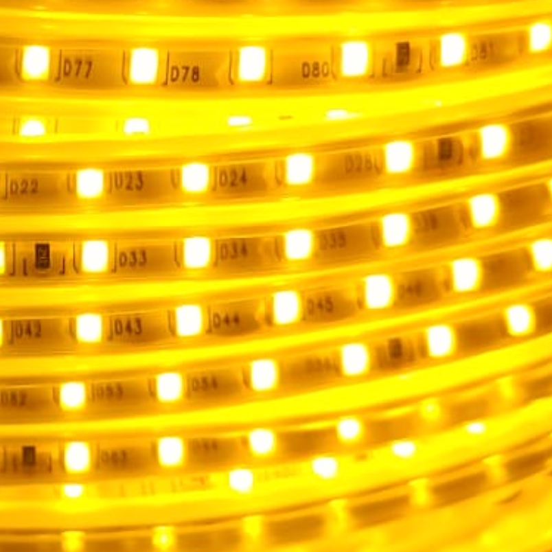 Cinta LED 220V Dorado 2835 Interior Exterior Corte Cada 1 Metro