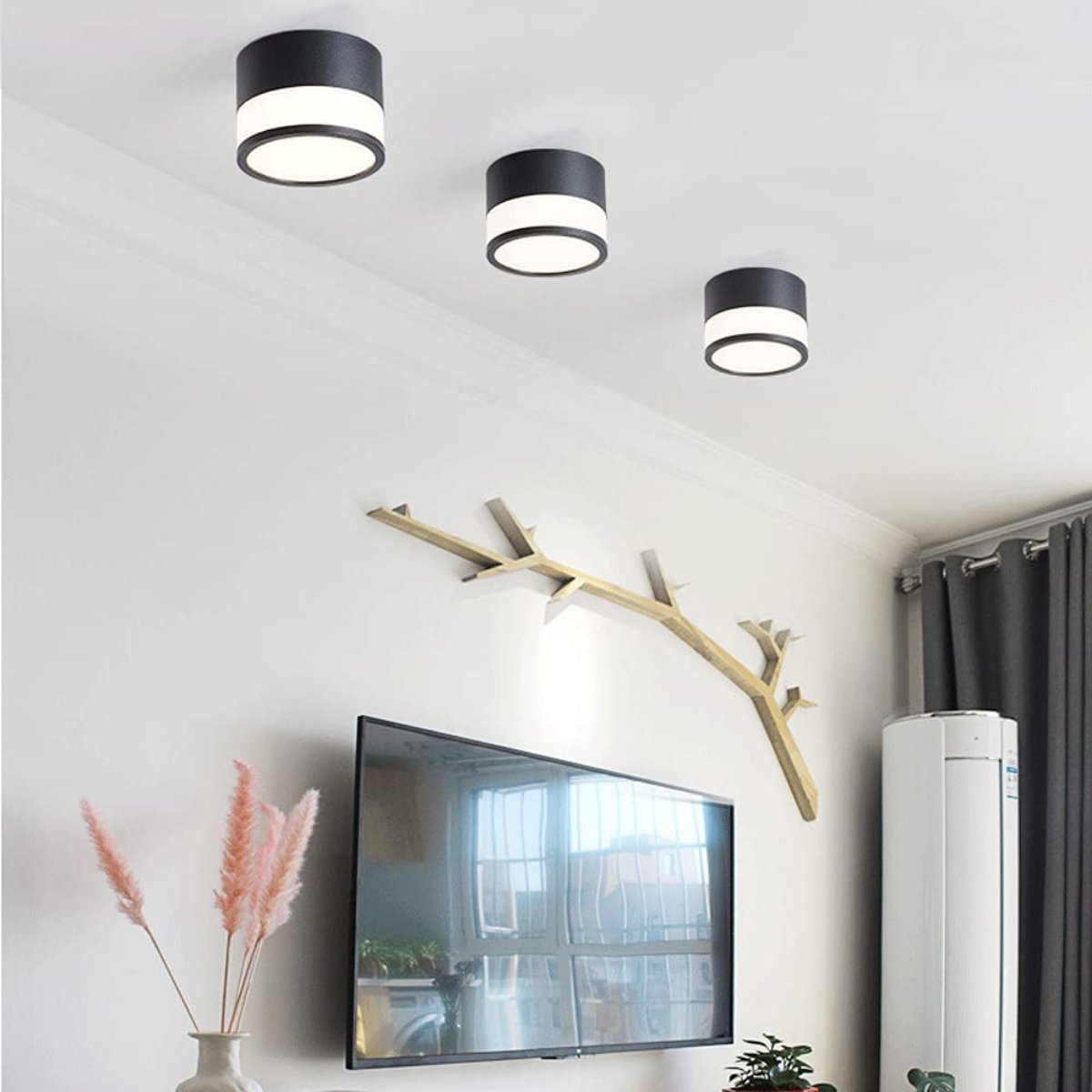 Panel Decorativo Sobrepuesto Negro Moderno 7W