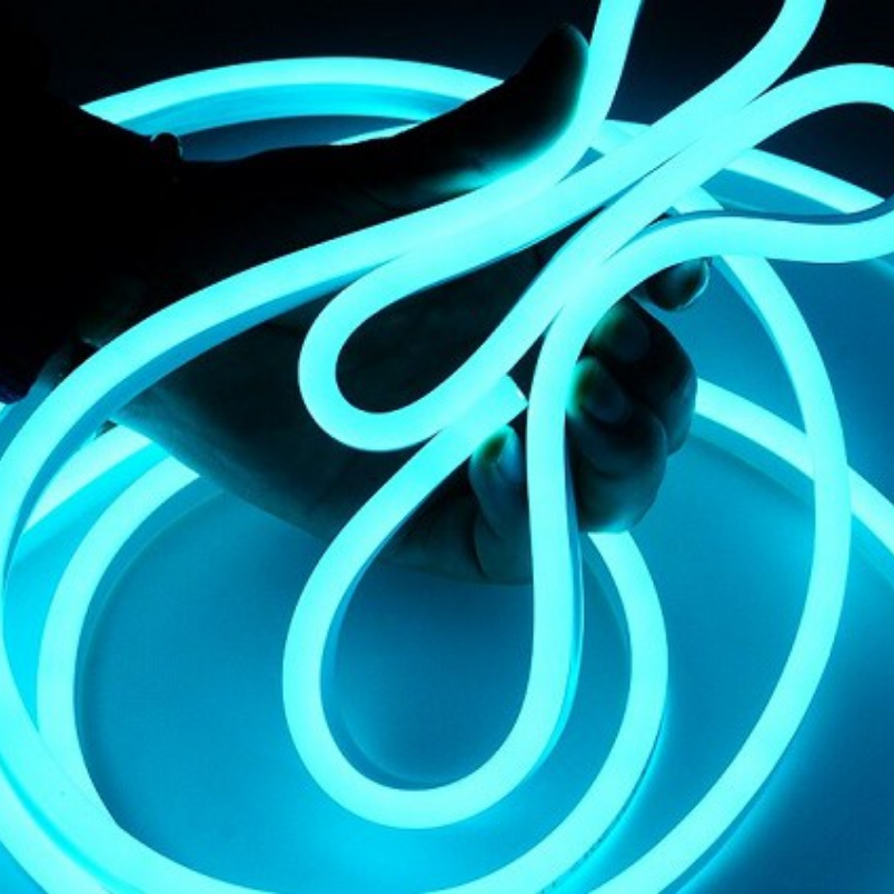 Cinta LED Neon Azul Hielo 2835 Interior Exterior 1 Metro