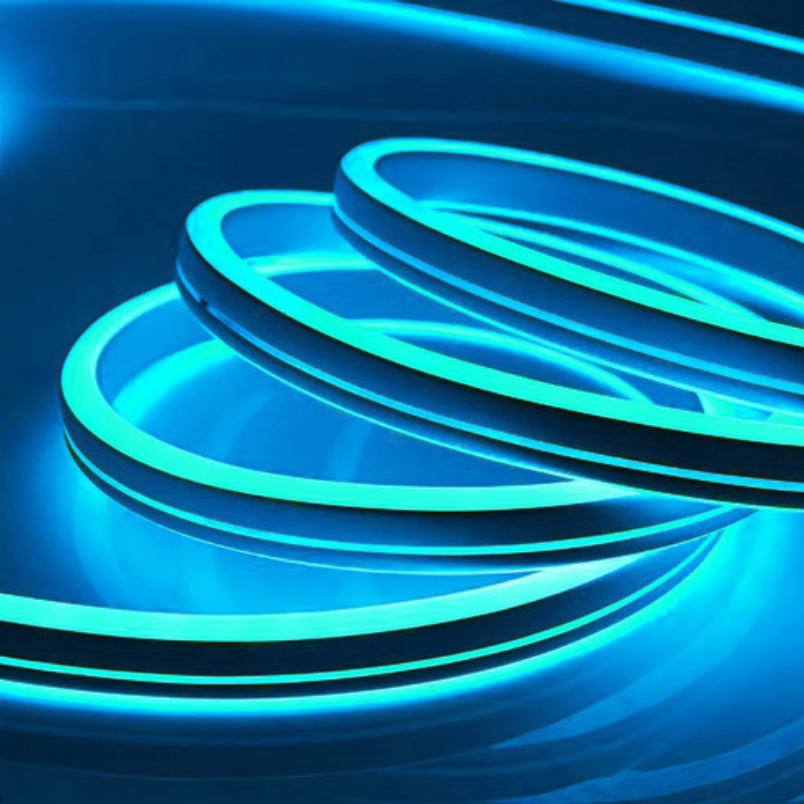 Cinta LED Neon Azul Hielo 2835 Interior Exterior 1 Metro