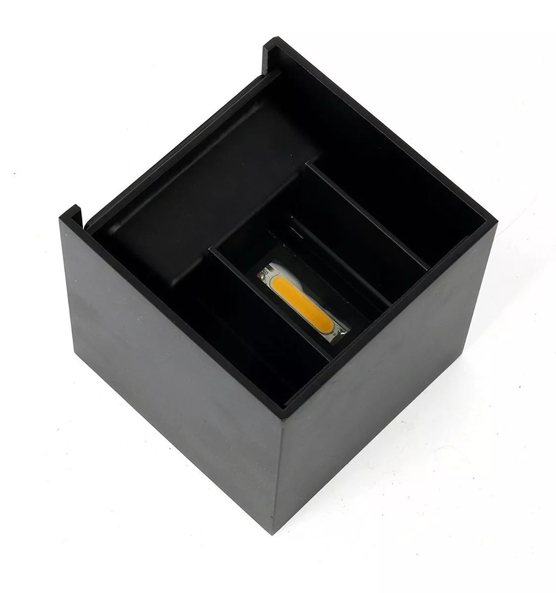 Aplique LED Cuadrado Exterior Ip54 Negro 5W Calido 3000K Modelo Shaula