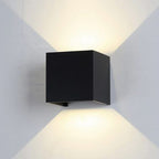Aplique LED Cuadrado Exterior Ip54 Negro 5W Calido 3000K Modelo Shaula