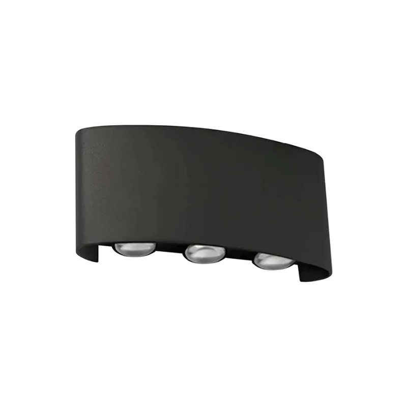 Aplique Doble LED Exterior Ip54 Negro 2X3W Calido 3000K Modelo Bellatrix