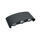 Aplique Doble LED Exterior Ip54 Negro 2X3W Calido 3000K Modelo Bellatrix