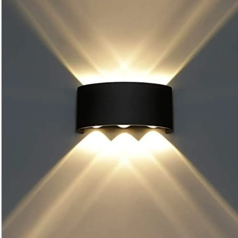 Aplique Doble LED Exterior Ip54 Negro 2X3W Calido 3000K Modelo Bellatrix