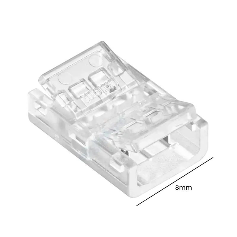 Accesorio Conector Cinta 8Mm Para 12V Y 24V En Serie De Placa Paquete De 100 Und