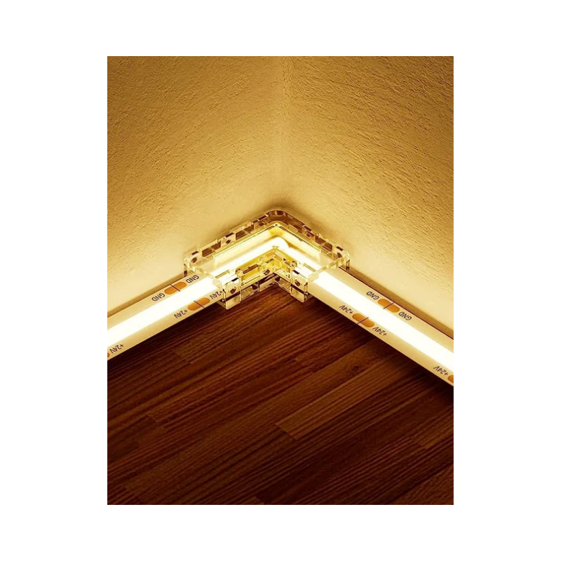 Accesorio Conector Tipo L Cinta 10Mm Para 12V Y 24V En Serie De Placa Paquete De 100 Und