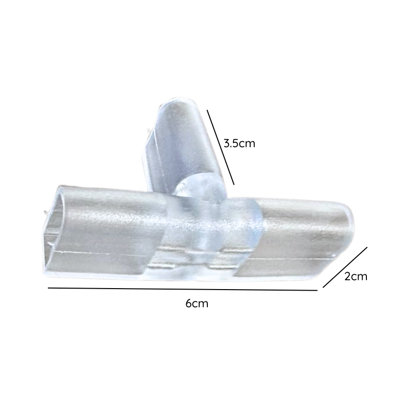 Accesorio Conector Tipo T Para Cinta Neon 12V 24V 220V Paquete De 100 Und