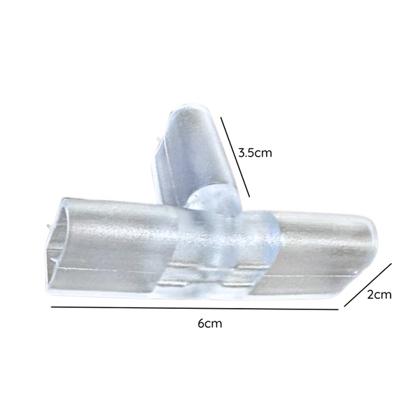 Accesorio Conector Tipo T Para Cinta Neon 12V 24V 220V Paquete De 100 Und