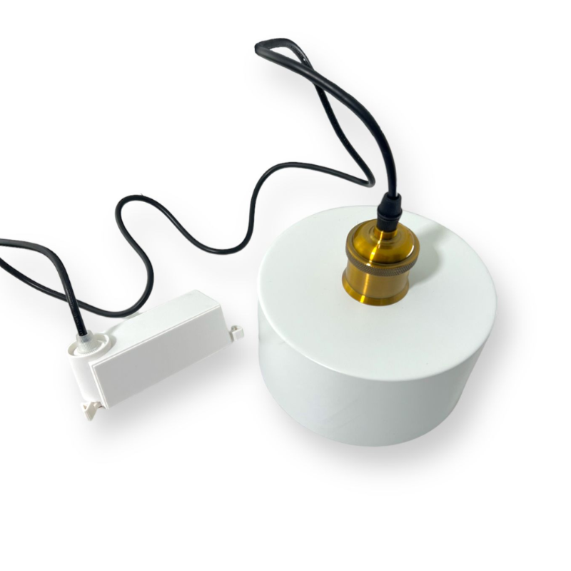 Lampara De Techo Blanca A Riel Porta Ampolleta E27 Modelo Morava