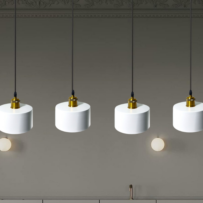 Lampara De Techo Blanca Porta Ampolleta E27 Modelo Morava