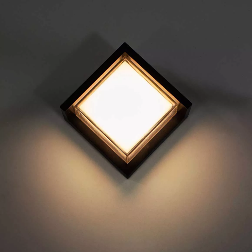 Aplique LED Plastico Cuadrado 3000K Ip54