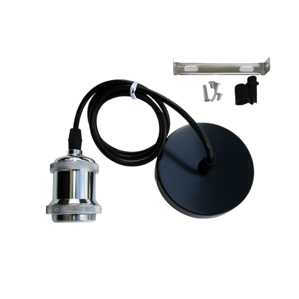 Soquete Vintage Plata Porta Ampolleta E27 Modelo Varena