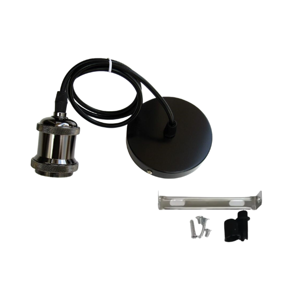 Soquete Vintage Grafito Porta Ampolleta E27 Modelo Varena