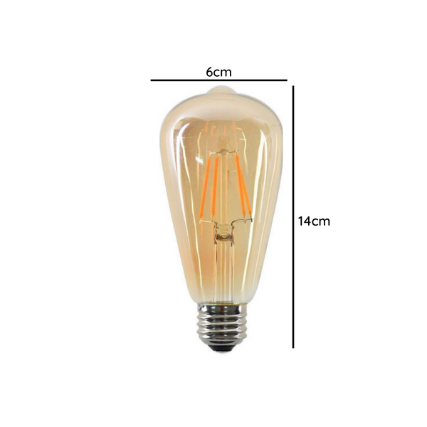 Ampolleta E27 LED St64 Filamento 8W 2700K