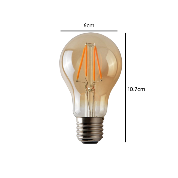 Ampolleta E27 LED A60 Filamento 4W 2700K
