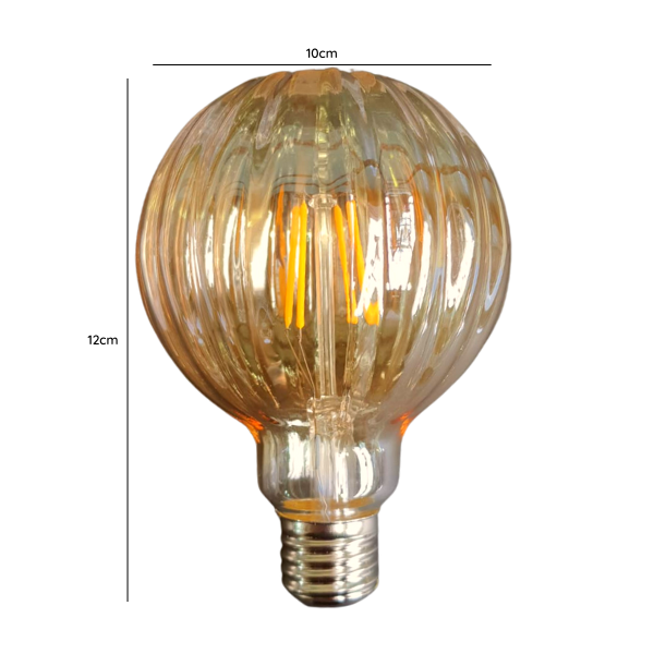 Ampolleta E27 LED G95 Modelo Calabaza Filamento 4W 2700K