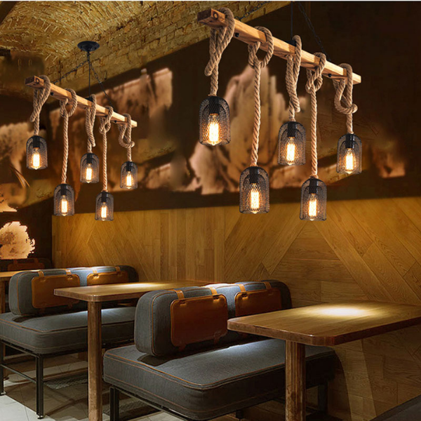 Lampara De Techo Porta Ampolleta De 5 Soquete E27 Modelo Yute Simon