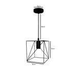 Lampara De Techo Porta Ampolleta E27 Modelo Sirius Cuadrada