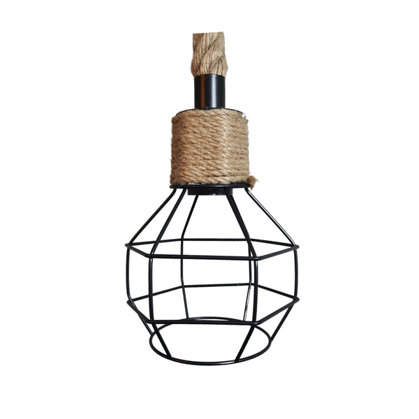 Lampara De Techo Porta Ampolleta E27 Modelo Yute Sinead