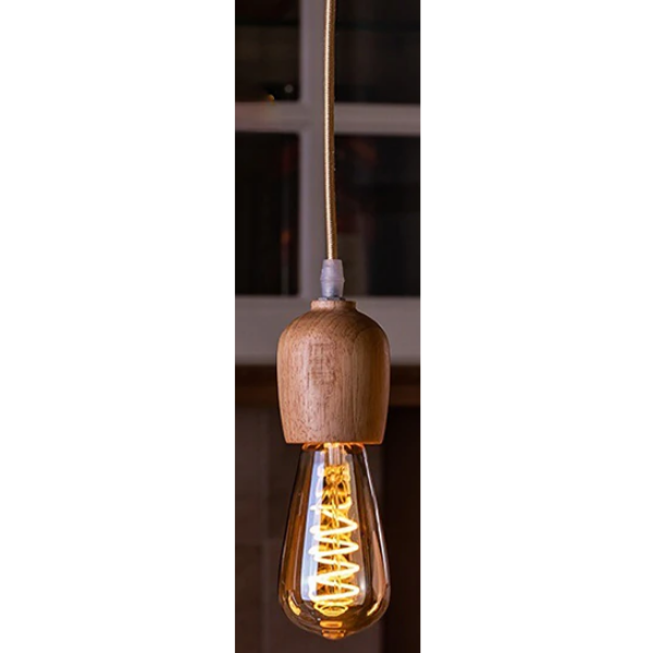 Soquete Madera Porta Ampolleta E27 Modelo Beteigeuze Iii