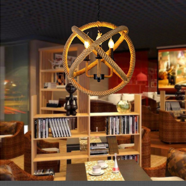 Lampara De Techo Porta Ampolleta E27 Modelo Yute Sigourney