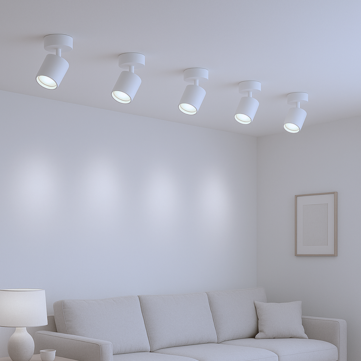 Foco Porta Gu10 Blanco Sobrepuesto LED Modelo Altair I Konnergie