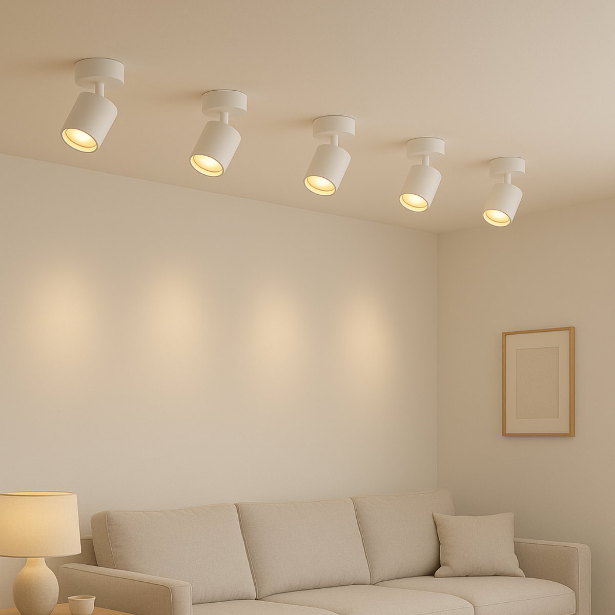 Foco Porta Gu10 Blanco Sobrepuesto LED Modelo Altair I Konnergie