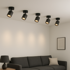 Foco Porta GU10 Negro Sobrepuesto LED Modelo Altair I