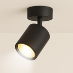 Foco Porta GU10 Negro Sobrepuesto LED Modelo Altair I