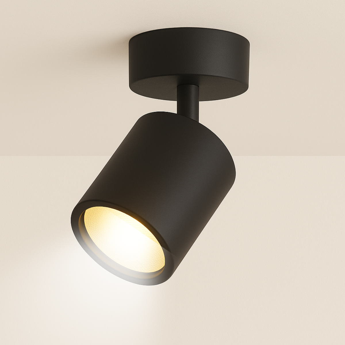 Foco Porta GU10 Negro Sobrepuesto LED Modelo Altair I