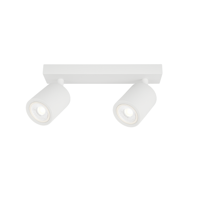 Foco Porta Gu10 Doble Blanco Sobrepuesto LED Modelo Altair II