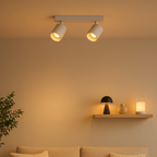 Foco Porta Gu10 Doble Blanco Sobrepuesto LED Modelo Altair II