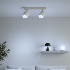 Foco Porta Gu10 Doble Blanco Sobrepuesto LED Modelo Altair II