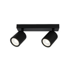 Foco Porta GU10 Doble Negro Sobrepuesto LED Modelo Altair II