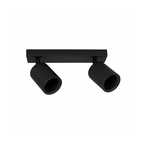 Foco Porta GU10 Doble Negro Sobrepuesto LED Modelo Altair II