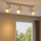 Foco Porta GU10 Triple Blanco Sobrepuesto LED Modelo Altair III