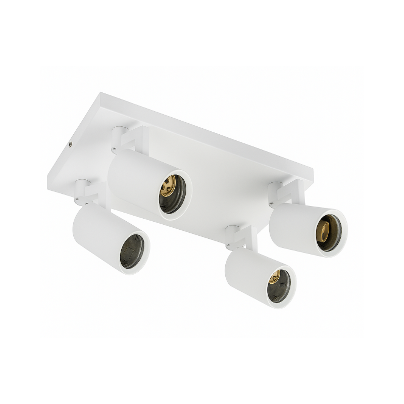 Foco Porta GU10 Cuadruple Blanco Sobrepuesto LED Modelo Altair IV