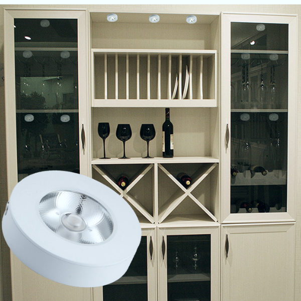 Panel LED Sobrepuesto Redondo Blanco 5W Frio 6000K Modelo Olaf