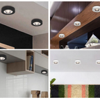 Panel LED Sobrepuesto Redondo Negro 5W Frio 6000K Modelo Olaf