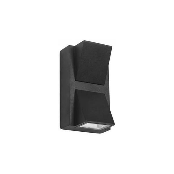 Aplique LED Doble Exterior Ip54 2X3W 3000K Negro Modelo Kapelle