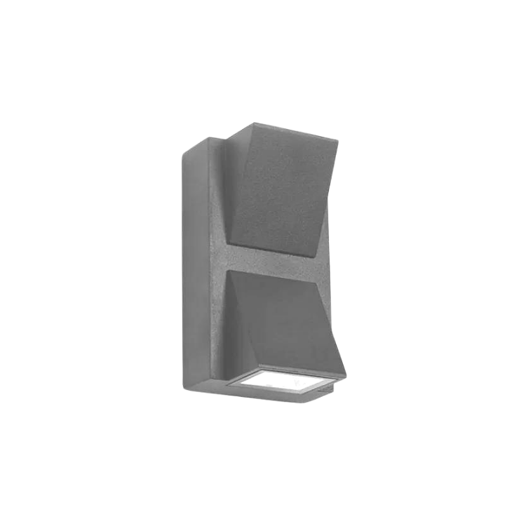 Aplique LED Doble Exterior Ip54 2X3W 3000K Gris Modelo Kapelle