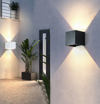 Aplique LED Cuadrado Exterior Ip54 Negro 5W Calido 3000K Modelo Shaula