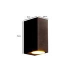 Aplique Led Doble Porta GU10 Negro Exterior IP54 Modelo Kapelle Cuadrado