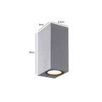 Aplique LED Exterior Gris Modelo Kapelle Cuadrado Ip54 Doble 2X5W 3000K
