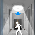 Panel Sobrepuesto Pro Con Sensor De Movimiento Redondo 18W Calido 3000K