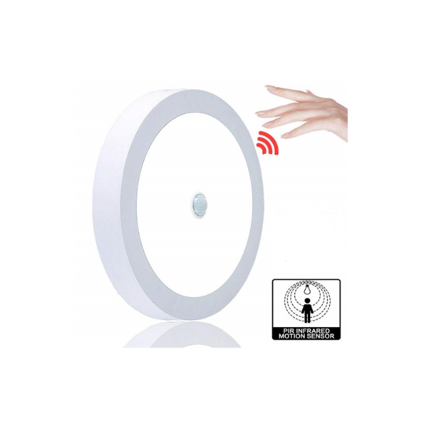 Panel Sobrepuesto Pro Con Sensor De Movimiento Redondo 18W Frio 6000K