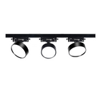 Porta Panel LED Redondo Negro 18W Neutro 4000K A Riel Modelo Qutu