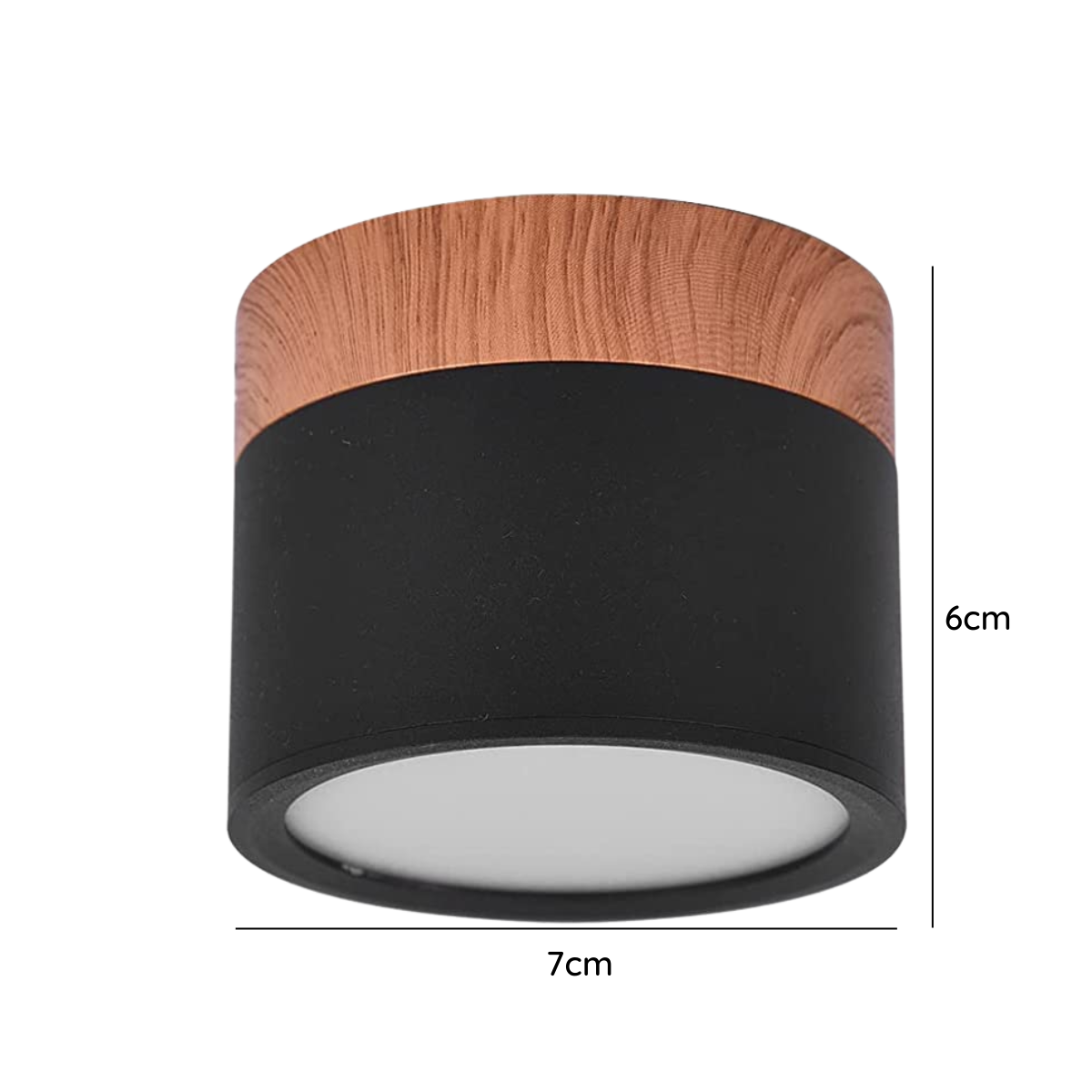 Panel Decorativo Sobrepuesto Negro Madera 6W 3000K