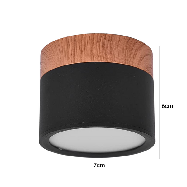 Panel Decorativo Sobrepuesto Negro Madera 6W 3000K